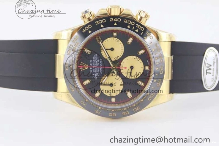 MiroTime 0517 Daytona 116518 TWF 1:1 Best Edition 904L Steel Black Gold Dial on Oysterflex Strap A Comfortable 2422